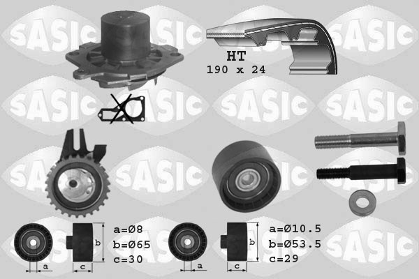Water Pump & Timing Belt Kit SASIC 3906007