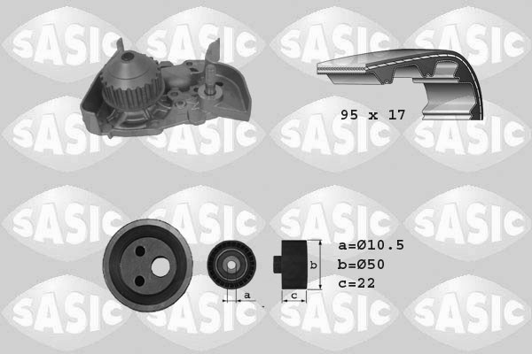 Water Pump & Timing Belt Kit SASIC 3904025