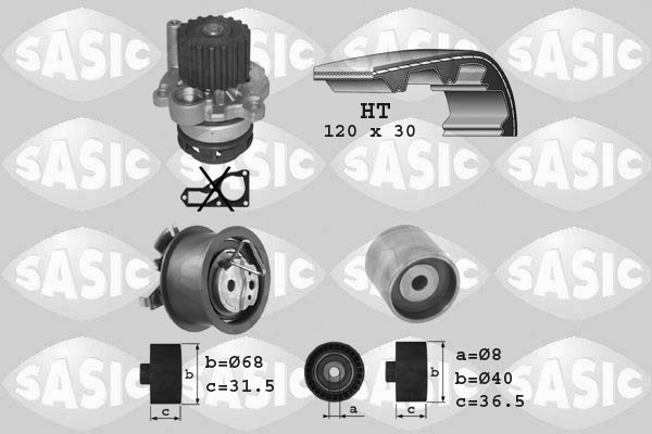 Water Pump & Timing Belt Kit SASIC 3906009
