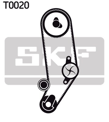 Water Pump & Timing Belt Kit skf VKMC01031 2