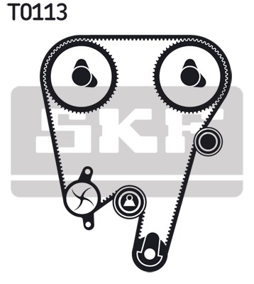 Water Pump & Timing Belt Kit skf VKMC06603 2