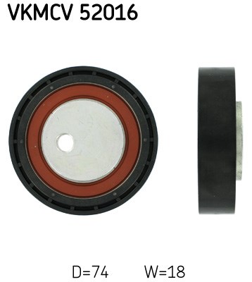 Deflection/Guide Pulley, V-ribbed belt skf VKMCV52016