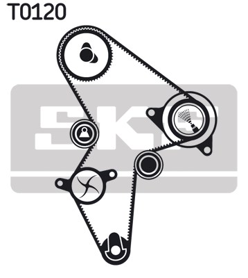 Water Pump & Timing Belt Kit skf VKMC03120 2