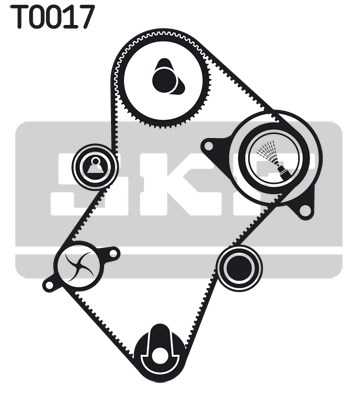 Water Pump & Timing Belt Kit skf VKMC03241 2