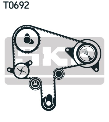 Water Pump & Timing Belt Kit skf VKMC949201 2