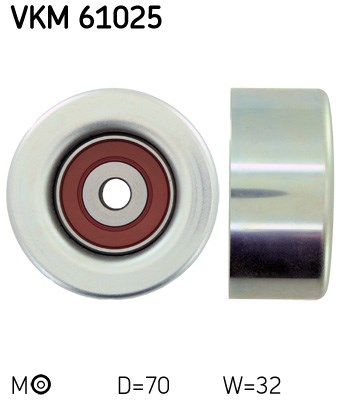 Deflection/Guide Pulley, V-ribbed belt skf VKM61025