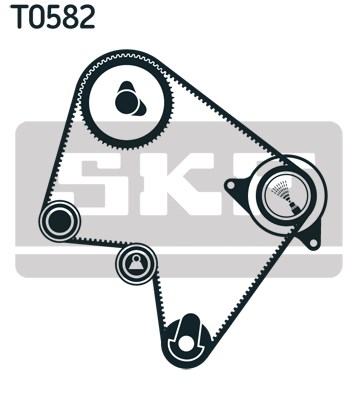 Water Pump & Timing Belt Kit skf VKMC96010 2