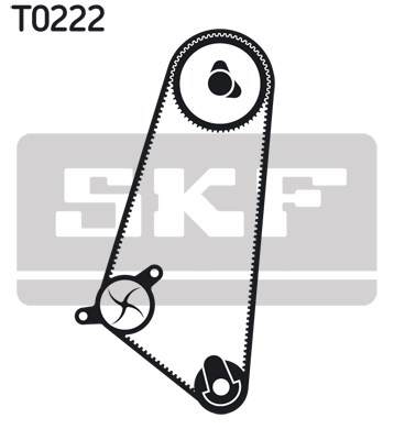 Water Pump & Timing Belt Kit skf VKMC01104 2
