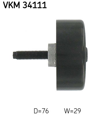 Deflection/Guide Pulley, V-ribbed belt skf VKM34111 3
