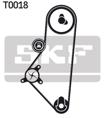 Water Pump & Timing Belt Kit skf VKMC032011 2