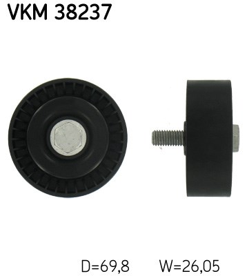 Deflection/Guide Pulley, V-ribbed belt skf VKM38237