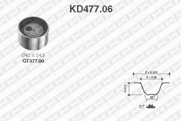 Timing Belt Kit SNR KD47706