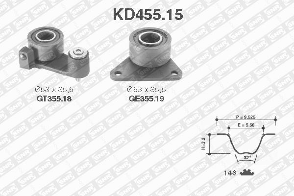 Timing Belt Kit SNR KD45515
