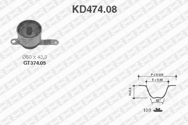 Timing Belt Kit SNR KD47408