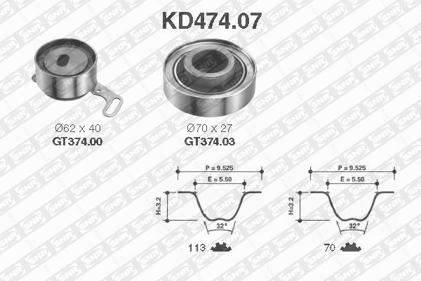Timing Belt Kit SNR KD47407