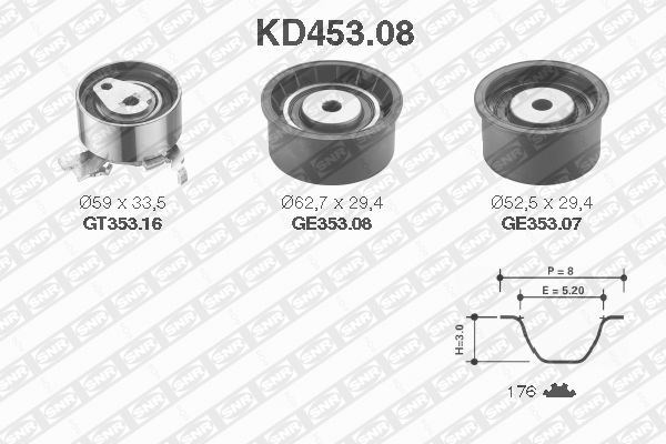 Timing Belt Kit SNR KD45308