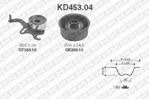 Timing Belt Kit SNR KD45304