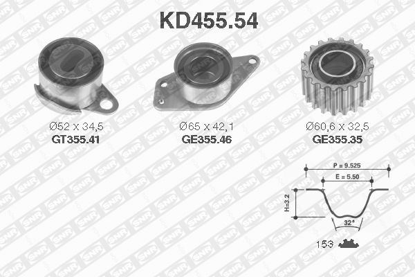 Timing Belt Kit SNR KD45554