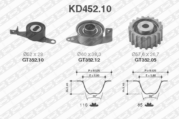 Timing Belt Kit SNR KD45210