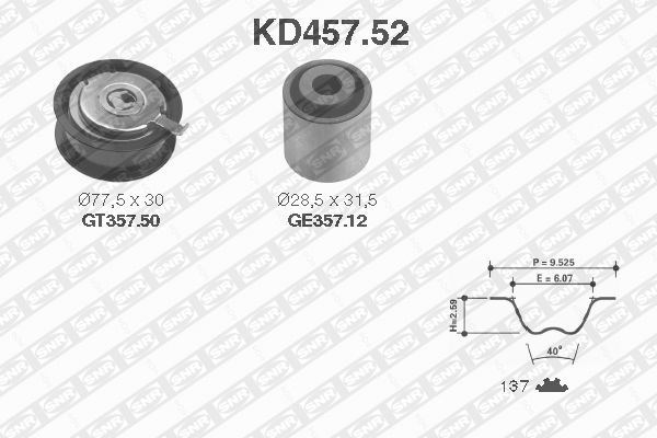 Timing Belt Kit SNR KD45752