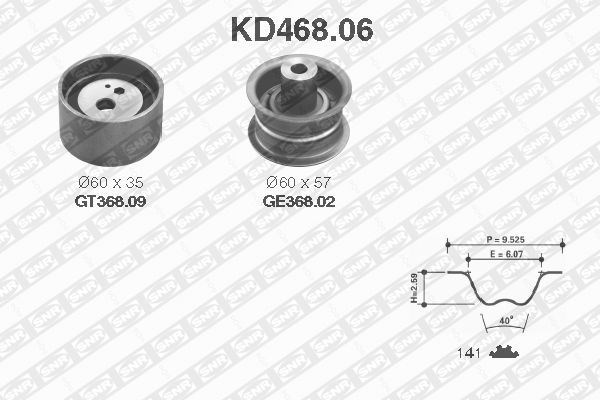 Timing Belt Kit SNR KD46806