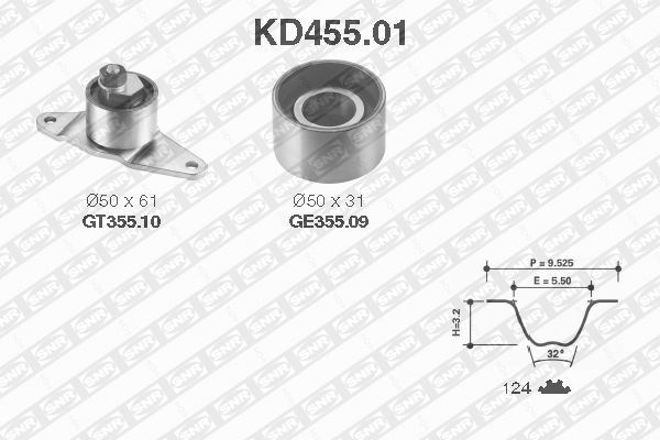 Timing Belt Kit SNR KD45501