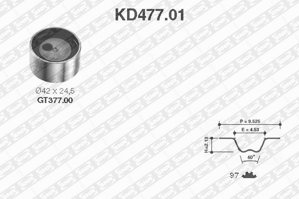 Timing Belt Kit SNR KD47701