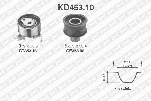 Timing Belt Kit SNR KD45310