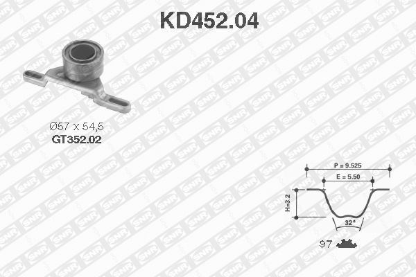 Timing Belt Kit SNR KD45204