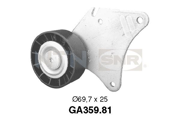 Deflection/Guide Pulley, V-ribbed belt SNR GA35981