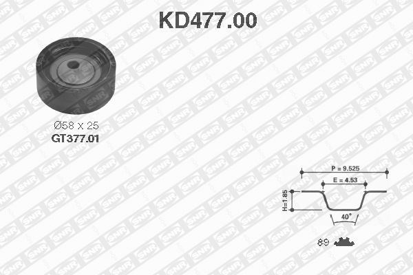 Timing Belt Kit SNR KD47700