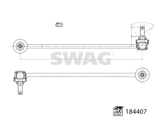 Link/Coupling Rod, stabiliser bar SWAG 33109364