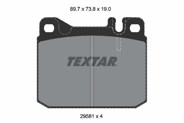 Brake Pad Set, disc brake TEXTAR 2958105
