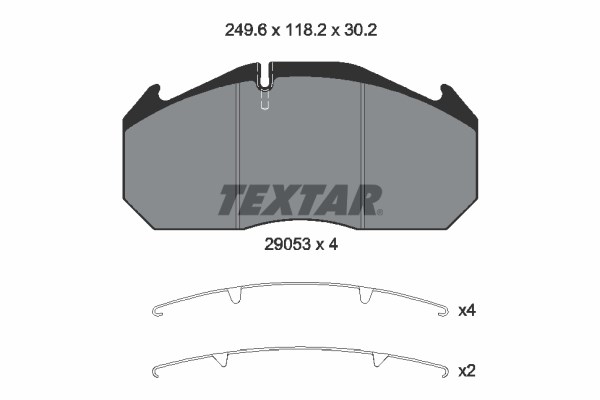 Brake Pad Set, disc brake TEXTAR 2905301