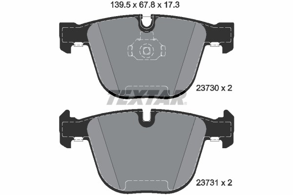 Brake Pad Set, disc brake TEXTAR 2373001