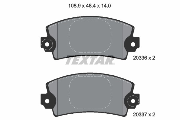 Brake Pad Set, disc brake TEXTAR 2033602