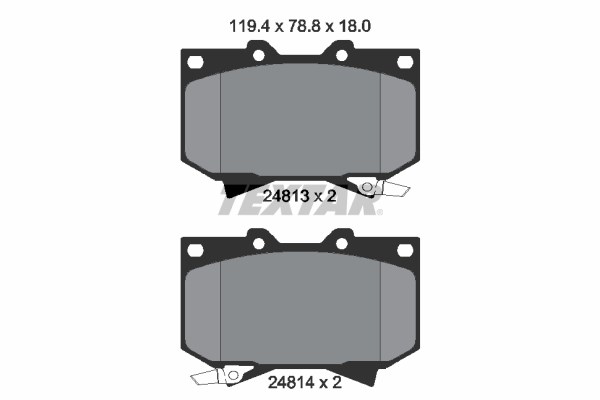 Brake Pad Set, disc brake TEXTAR 2481301