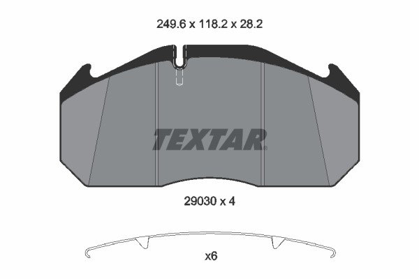 Brake Pad Set, disc brake TEXTAR 2903007 2