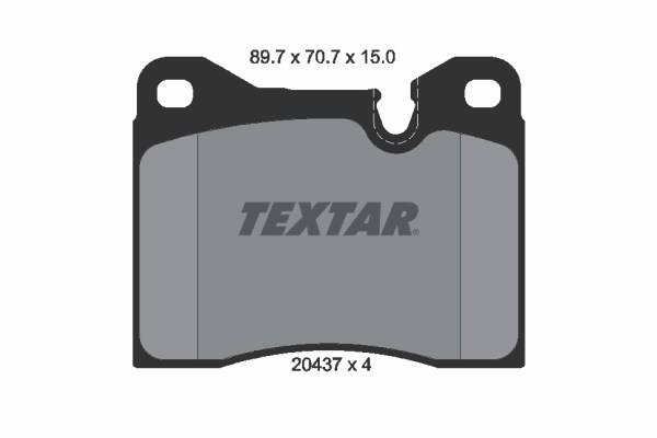 Brake Pad Set, disc brake TEXTAR 2043703