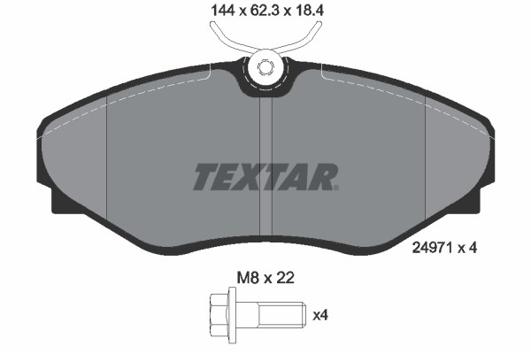 Brake Pad Set, disc brake TEXTAR 2497101
