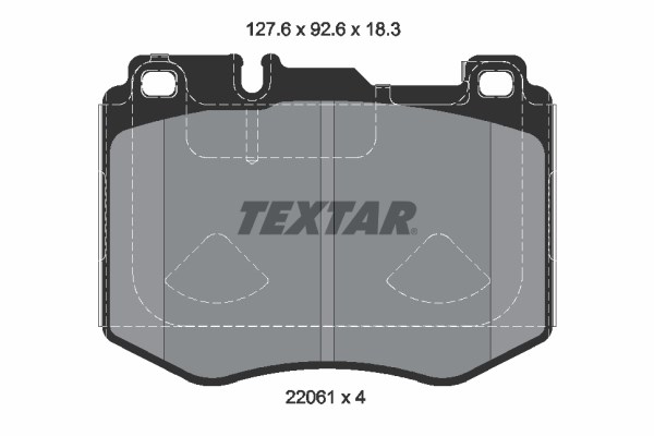 Brake Pad Set, disc brake TEXTAR 2206103