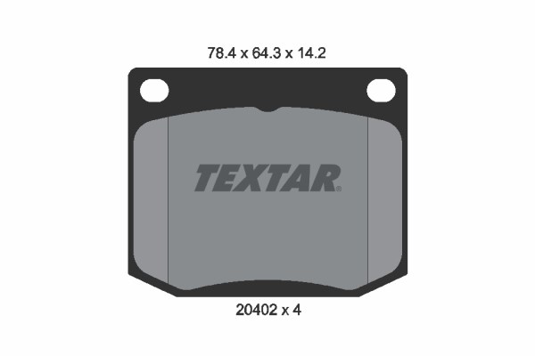 Brake Pad Set, disc brake TEXTAR 2040201