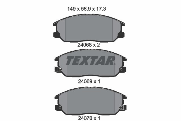 Brake Pad Set, disc brake TEXTAR 2406801