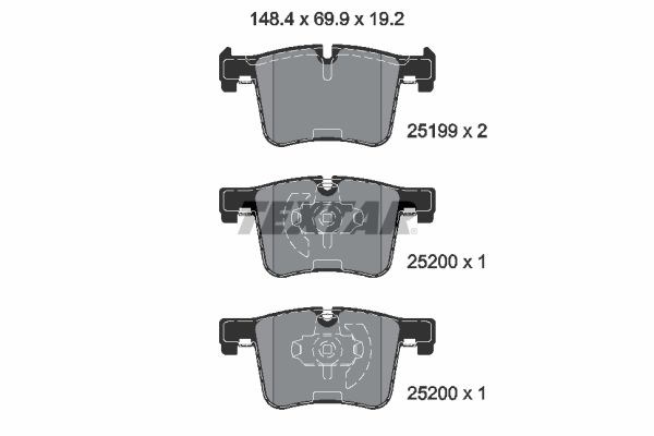 Brake Pad Set, disc brake TEXTAR 2519901