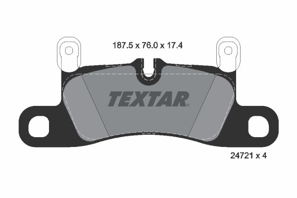 Brake Pad Set, disc brake TEXTAR 2472102