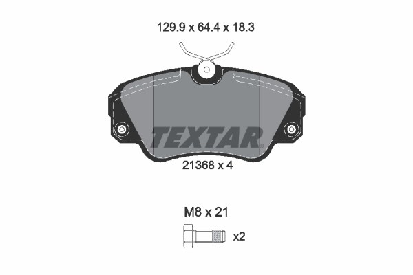 Brake Pad Set, disc brake TEXTAR 2136801