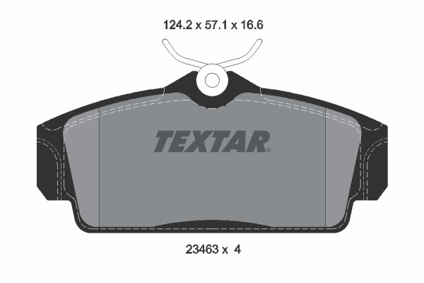 Brake Pad Set, disc brake TEXTAR 2346302