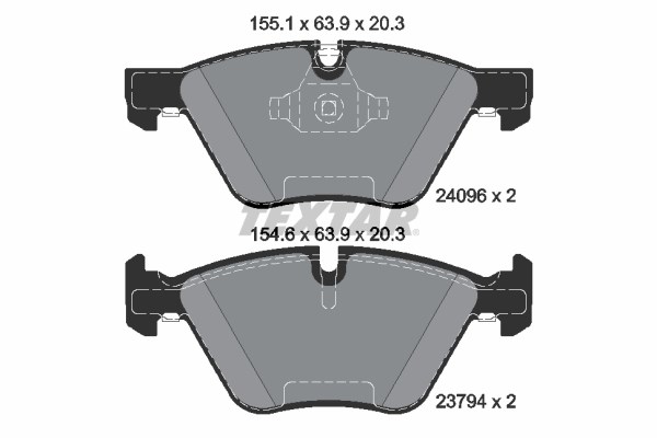 Brake Pad Set, disc brake TEXTAR 2409681