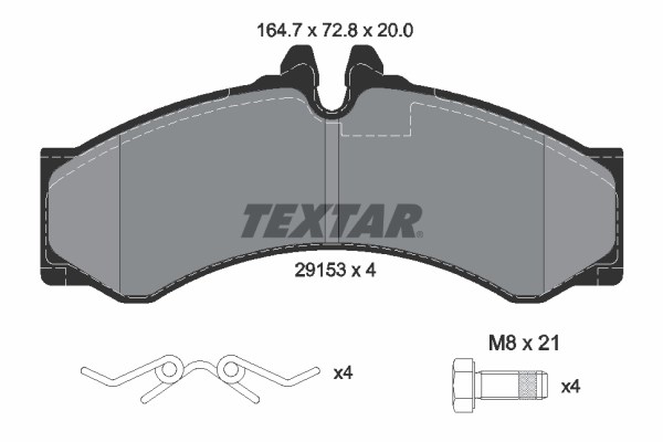 Brake Pad Set, disc brake TEXTAR 2915301