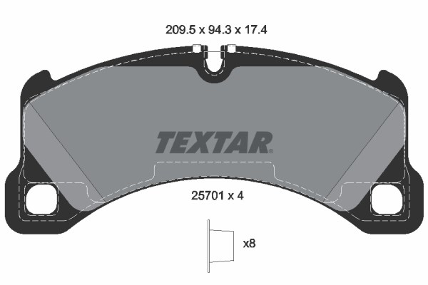 Brake Pad Set, disc brake TEXTAR 2570101